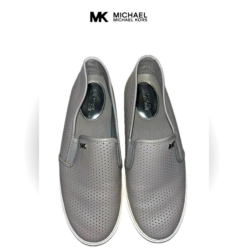 Michael Kors ‘Keaton’ Slip On Gray Leather Size 7.5M - Picture 13 of 13